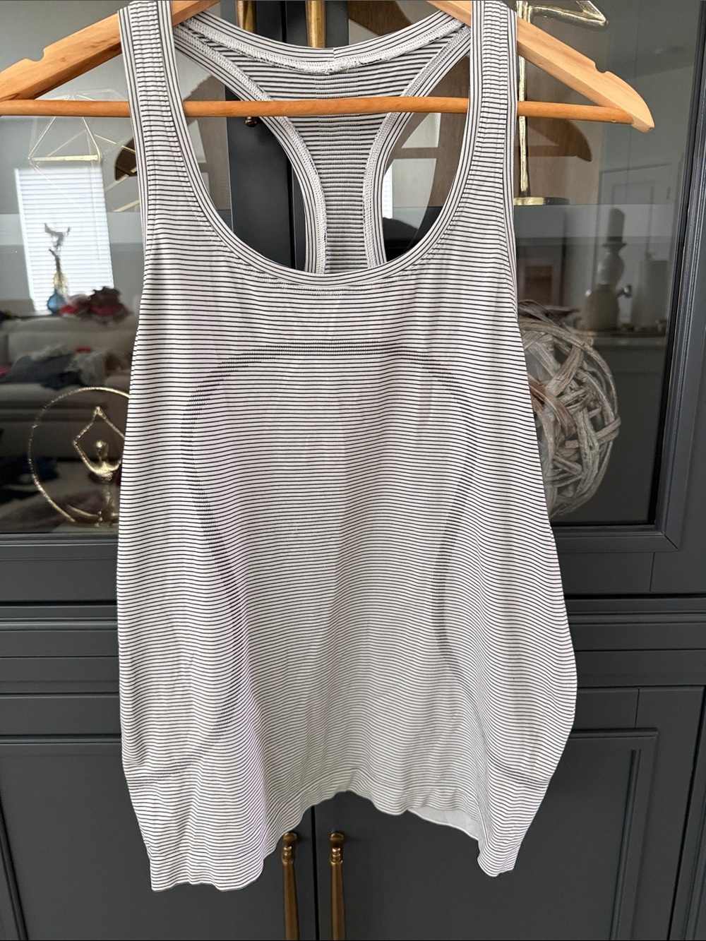 lululemon athletica Striped Racerback Tank - White & Black